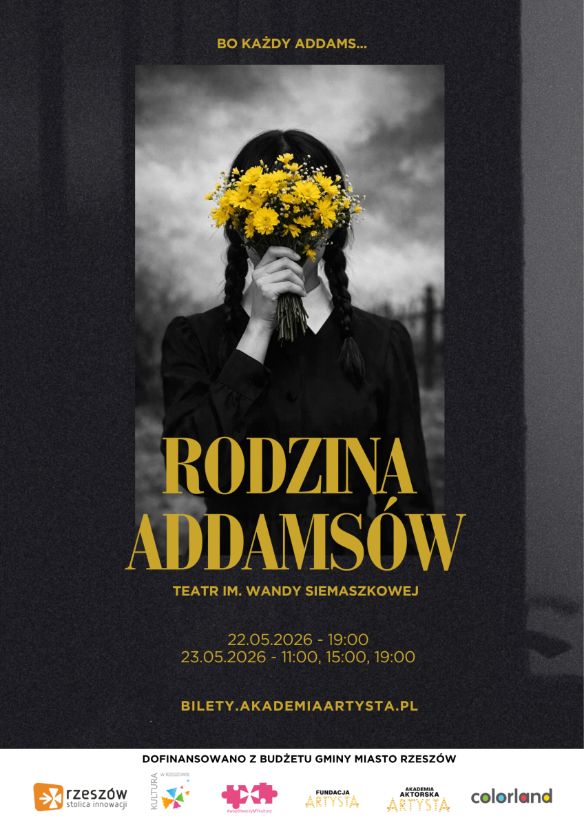 Plakat musicalu Rodzina Addams&oacute;w